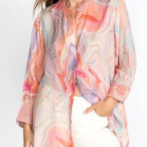 Johnny Was Laguna vesper Swirl Button Down Shirt